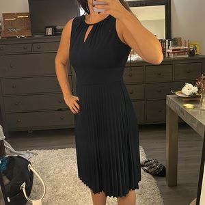 London Times Navy Midi Dress